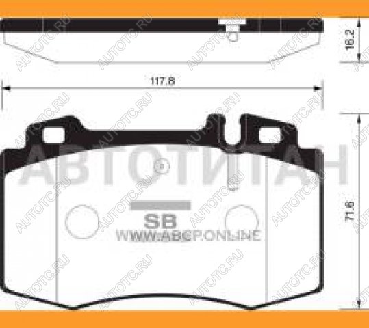 2 689 р. Колодки тормозные передние (4шт.) SANGSIN Mercedes-Benz C-Class W203 дорестайлинг седан (2000-2004)  с доставкой в г. Королёв