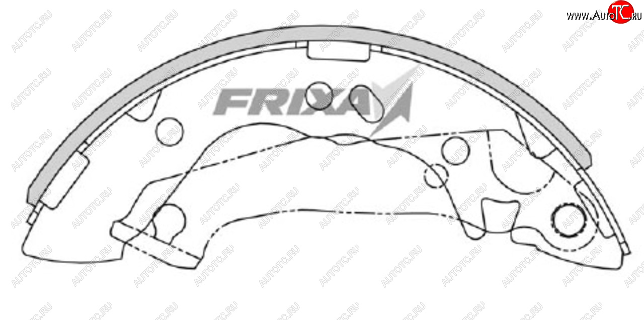 1 199 р. Колодки тормозные задние барабанные (4шт.) HANKOOK FRIXA Hyundai Accent седан ТагАЗ (2001-2012)  с доставкой в г. Королёв