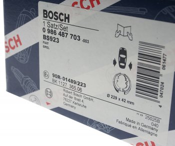 2 749 р. Колодки тормозные задние барабанны (4шт.) BOSCH Opel Corsa D дорестайлинг, хэтчбэк 3 дв. (2006-2010)  с доставкой в г. Королёв. Увеличить фотографию 4