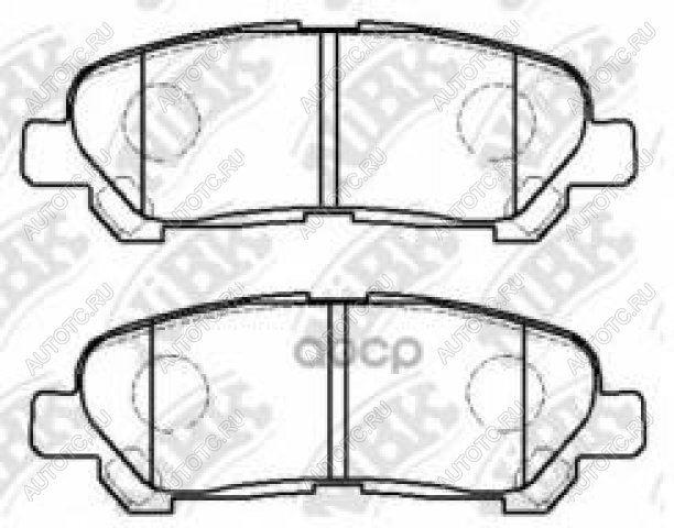 6 399 р. Колодки тормозные задние (4шт.) NIBK  Toyota Corolla  E210 (2018-2022) седан дорестайлинг, универсал дорестайлинг, хэтчбэк 5 дв. дорестайлинг  с доставкой в г. Королёв