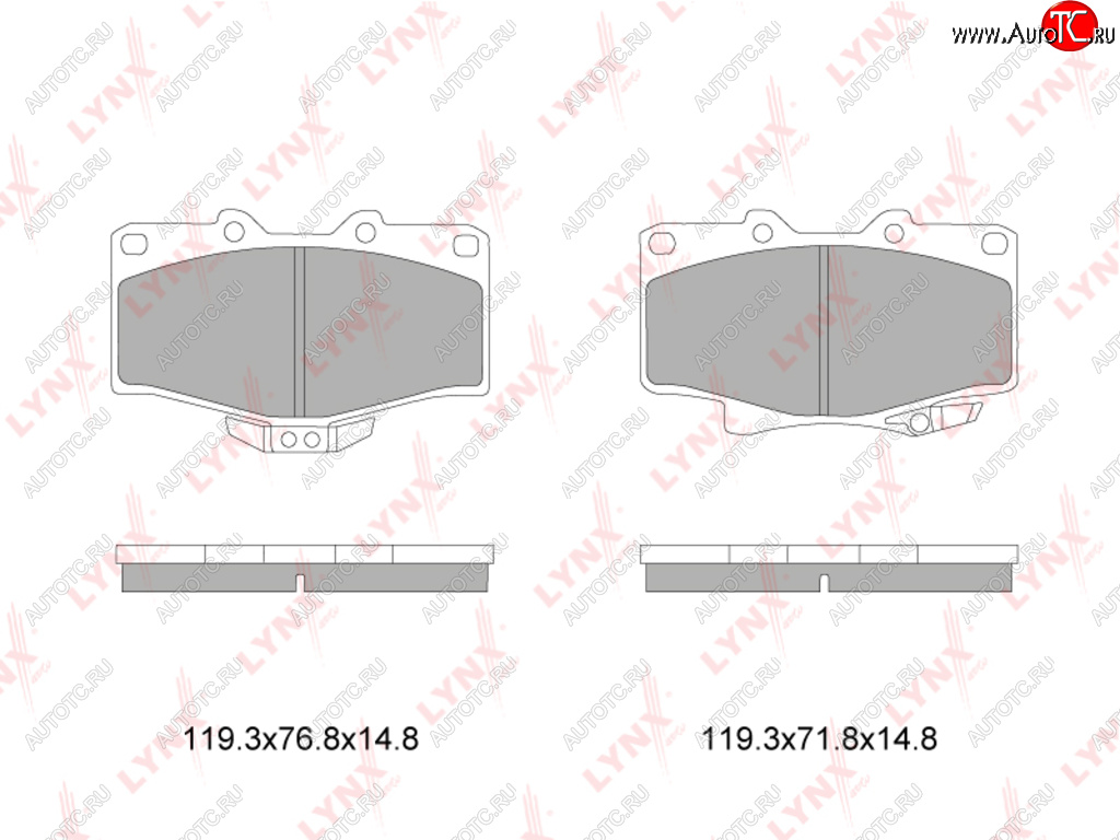 1 549 р. Колодки тормозные передние (4шт.) LYNX Toyota 4Runner N180 5 дв. дорестайлинг (1995-2000)  с доставкой в г. Королёв