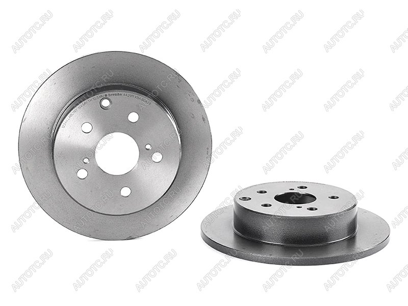 4 779 р. Диск тормозной задний Ø281 BREMBO  Lexus HS250h  F10 (2009-2013), Toyota Harrier  XU60 (2013-2020), Toyota RAV4 ( XA30,  XA40) (2003-2019)  с доставкой в г. Королёв