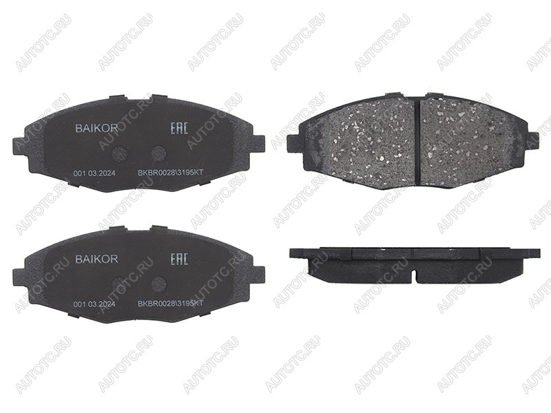 999 р. Колодки тормозные перед (диски 236mm) BAIKOR Daewoo Nexia рестайлинг (2008-2015)  с доставкой в г. Королёв