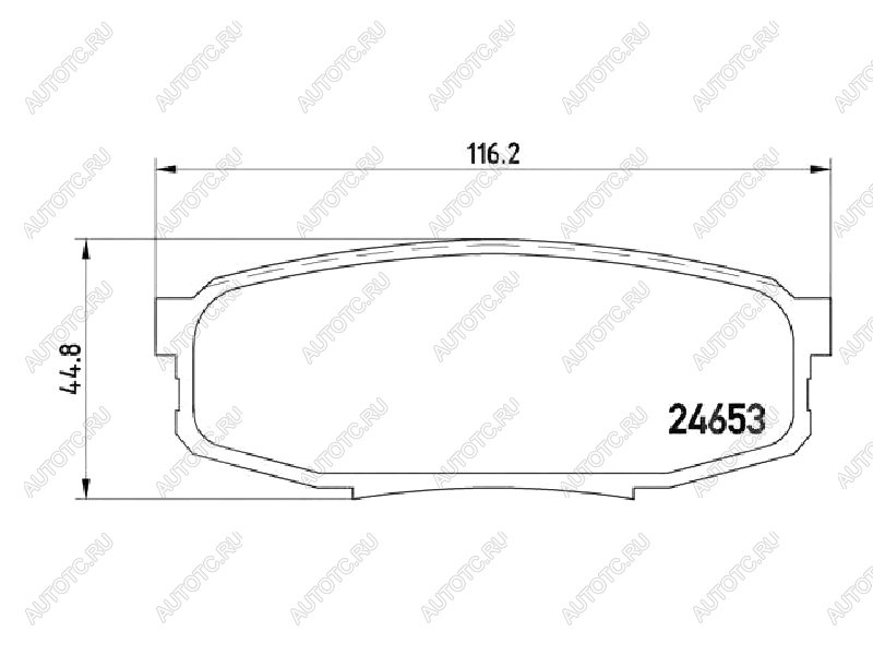 4 649 р. Колодки тормозные задние BAIKOR Toyota Land Cruiser 200 дорестайлинг (2007-2012)  с доставкой в г. Королёв