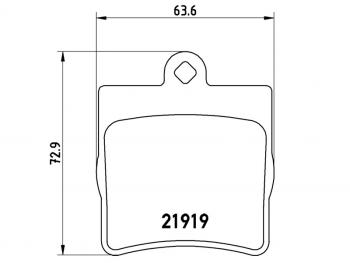 Колодки тормозные задние BAIKOR Mercedes-Benz C-Class W203 дорестайлинг седан (2000-2004)