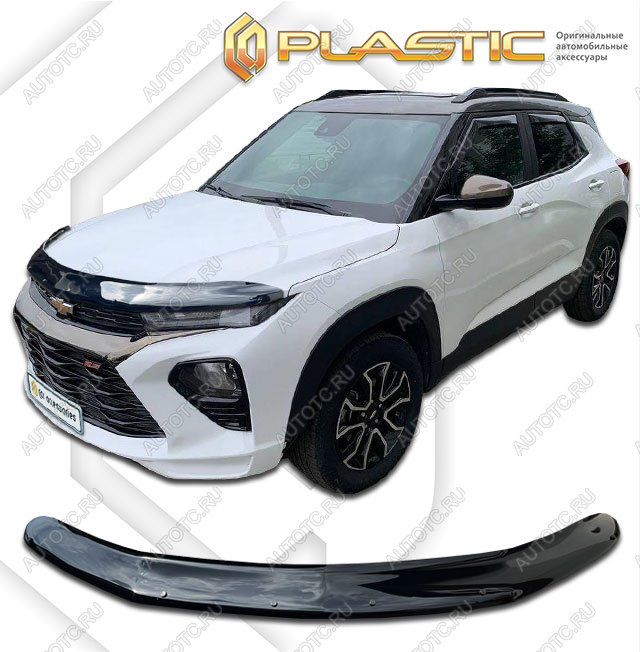 2 189 р. Дефлектор капота (рынок РФ рынок США) CA-Plastic  Chevrolet Trailblazer (2019-2022) (серия Classic черный)  с доставкой в г. Королёв