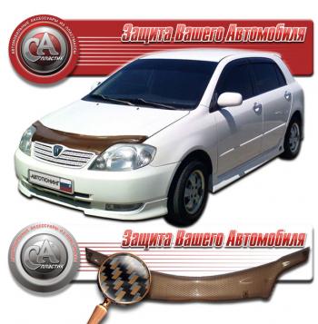 Дефлектор капота CA-Plastiс Toyota (Тойота) Corolla Runx (Королла)  E120 (1999-2004) E120 хэтчбэк 5 дв. дорестайлинг, хэтчбэк 5 дв. 1-ый рестайлинг