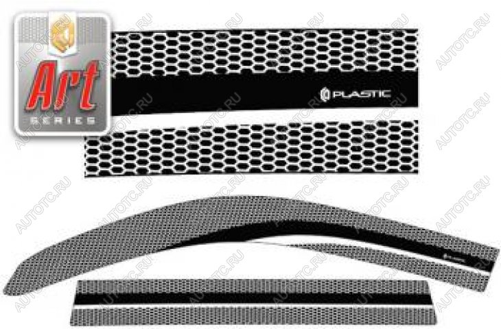 2 199 р. Дефлектора окон CA-Plastic  Solaris KRX (2024-2025) хэтчбэк 5 дв. (серия Art серебро, без хром. молдинга )  с доставкой в г. Королёв