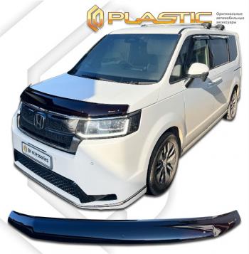 2 059 р.  Дефлектор капота (рынок Японии) CA-Plastic  Honda StepWagon  RP6,RP7, RP8 (2022-2025) минивэн дорестайлинг (серия Classic черный)  с доставкой в г. Королёв. Увеличить фотографию 2