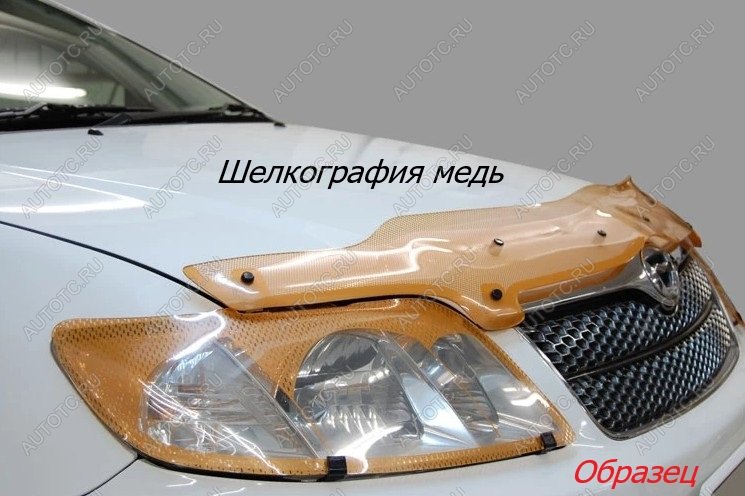 2 199 р. Дефлектор капота CA-Plastiс  Лада Приора  2171 (2008-2014) универсал дорестайлинг  (серия Шелкография медь)  с доставкой в г. Королёв