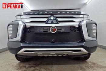 Защита радиатора Стрелка11 Стандарт Mitsubishi Pajero Sport QF рестайлинг (2019-2022)