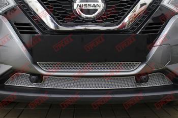 3 899 р. Защита радиатора (низ 2 части) Стрелка11 Стандарт Nissan Qashqai 2 J11 рестайлинг (2017-2022) (черная)  с доставкой в г. Королёв. Увеличить фотографию 2