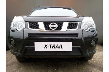 3 399 р. Защита радиатора (низ) Стрелка11 Стандарт Nissan X-trail 2 T31 рестайлинг (2010-2015) (черная)  с доставкой в г. Королёв. Увеличить фотографию 2