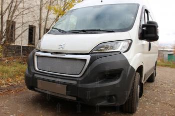 3 899 р. Защита радиатора (2 части) Стрелка11 Стандарт Fiat Ducato 290 (2014-2024) (черная)  с доставкой в г. Королёв. Увеличить фотографию 6