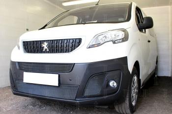 6 999 р. Защита радиатора (2 части центральные) Стрелка11 Стандарт Peugeot Expert K0 цельнометаллический фургон дорестайлинг (2016-2024) (черная)  с доставкой в г. Королёв. Увеличить фотографию 3