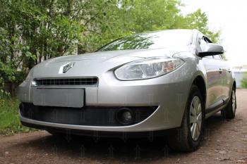 3 099 р. Защита радиатора (низ) Стрелка11 Стандарт Renault Fluence дорестайлинг (2010-2012) (черная)  с доставкой в г. Королёв. Увеличить фотографию 3