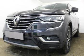 3 199 р. Защита радиатора Стрелка11 Стандарт Renault Koleos 2 (2016-2024) (черная)  с доставкой в г. Королёв. Увеличить фотографию 2