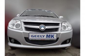 969 р. Зимняя заглушка решетки радиатора Стрелка11 Geely MK (2006-2015) (черная)  с доставкой в г. Королёв. Увеличить фотографию 2