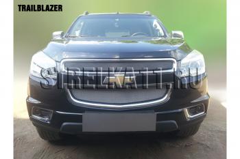 1 199 р. Защита радиатора (низ) Стрелка11 Стандарт Chevrolet Trailblazer GM800 дорестайлинг (2012-2016) (хром)  с доставкой в г. Королёв. Увеличить фотографию 2