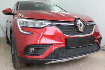  Защита радиатора (верх, 2 части) Стрелка11 PREMIUM Renault (Рено) Arkana (Аркана) (2019-2024)