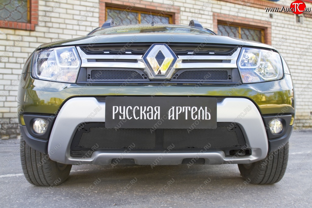 1 139 р. Защитная сетка решетки радиатора РА Renault Duster HS рестайлинг (2015-2021)  с доставкой в г. Королёв