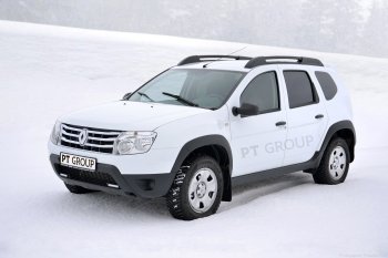 4 949 р. Пластиковые пороги Petroil Tuning ❞Чистые штаны❝ Renault Duster HS рестайлинг (2015-2021) (Тисненый пластик)  с доставкой в г. Королёв. Увеличить фотографию 3