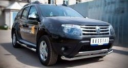 15 999 р. Одинарная защита переднего бампера диаметром 63 мм (4x4) SLITKOFF  Renault Duster  HS (2010-2015) дорестайлинг  с доставкой в г. Королёв. Увеличить фотографию 3