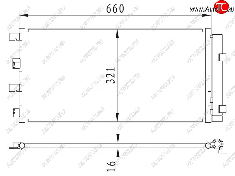 5 999 р. Радиатор кондиционера SAT Renault Duster HS дорестайлинг (2010-2015)  с доставкой в г. Королёв