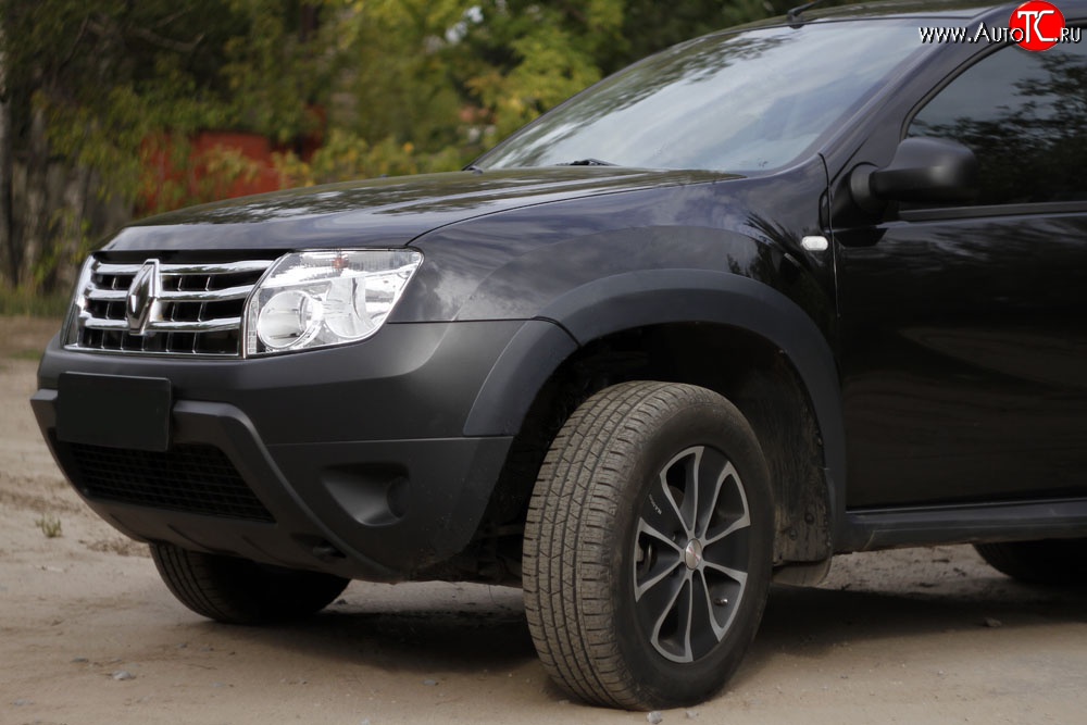 8 599 р. Накладки арок RA (комплект)  Renault Duster  HS (2010-2015) дорестайлинг (Поверхность шагрень)  с доставкой в г. Королёв