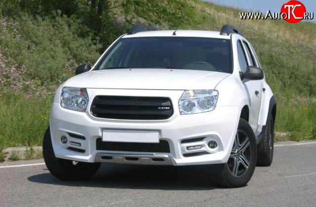 15 999 р. Передний бампер Sport Renault Duster HS дорестайлинг (2010-2015) (Неокрашенный)  с доставкой в г. Королёв