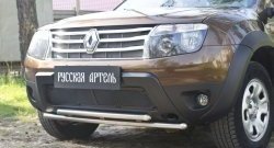 Защитная сетка решетки переднего бампера (без дхо и без обвеса) РА Renault Duster HS дорестайлинг (2010-2015)