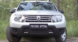 2 189 р. Защитная сетка решетки переднего бампера (с дхо без обвеса) РА Renault Duster HS дорестайлинг (2010-2015)  с доставкой в г. Королёв. Увеличить фотографию 3