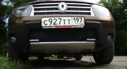 2 099 р. Сетка (с вырезами под ДХО) на бампер Russtal (черная) Renault Duster HS дорестайлинг (2010-2015)  с доставкой в г. Королёв. Увеличить фотографию 2