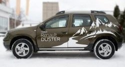 13 099 р. Широкая защита порогов (рестайлинг) Russtal Renault Duster HS дорестайлинг (2010-2015) (Защита порогов с со скосами на торцах (вариант 1))  с доставкой в г. Королёв. Увеличить фотографию 4