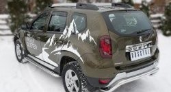 12 799 р. Защита заднего бампера (Ø63 мм волна, нержавейка) SLITKOFF Renault Duster HS рестайлинг (2015-2021)  с доставкой в г. Королёв. Увеличить фотографию 4