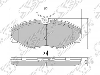 Колодки тормозные SAT (передние)  Espace  3, Trafic  X83