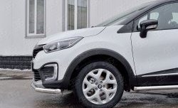 16 999 р. Защита переднего бампера (Ø63 мм, нержавейка) SLITKOFF  Renault Kaptur (2016-2020) дорестайлинг  с доставкой в г. Королёв. Увеличить фотографию 4