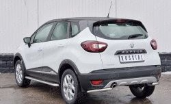 12 699 р. Защита заднего бампера (Ø42 мм уголки, нержавейка) SLITKOFF Renault Kaptur дорестайлинг (2016-2020)  с доставкой в г. Королёв. Увеличить фотографию 2