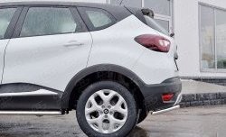 12 699 р. Защита заднего бампера (Ø42 мм уголки, нержавейка) SLITKOFF Renault Kaptur дорестайлинг (2016-2020)  с доставкой в г. Королёв. Увеличить фотографию 4