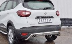 13 999 р. Защита заднего бампера (Ø42 мм волна, нержавейка) SLITKOFF Renault Kaptur дорестайлинг (2016-2020)  с доставкой в г. Королёв. Увеличить фотографию 3