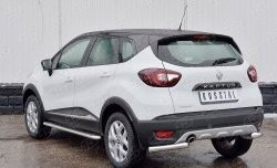 13 849 р. Защита заднего бампера (Ø63 мм уголки, нержавейка) SLITKOFF Renault Kaptur дорестайлинг (2016-2020)  с доставкой в г. Королёв. Увеличить фотографию 2