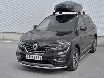 16 799 р. Защита переднего бампера (Ø42 мм, нержавейка) SLITKOFF  Renault Koleos  2 (2016-2024)  с доставкой в г. Королёв. Увеличить фотографию 2