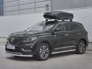 20 649 р. Защита переднего бампера (Ø63 мм, нержавейка) SLITKOFF Renault Koleos 2 (2016-2024)  с доставкой в г. Королёв. Увеличить фотографию 3