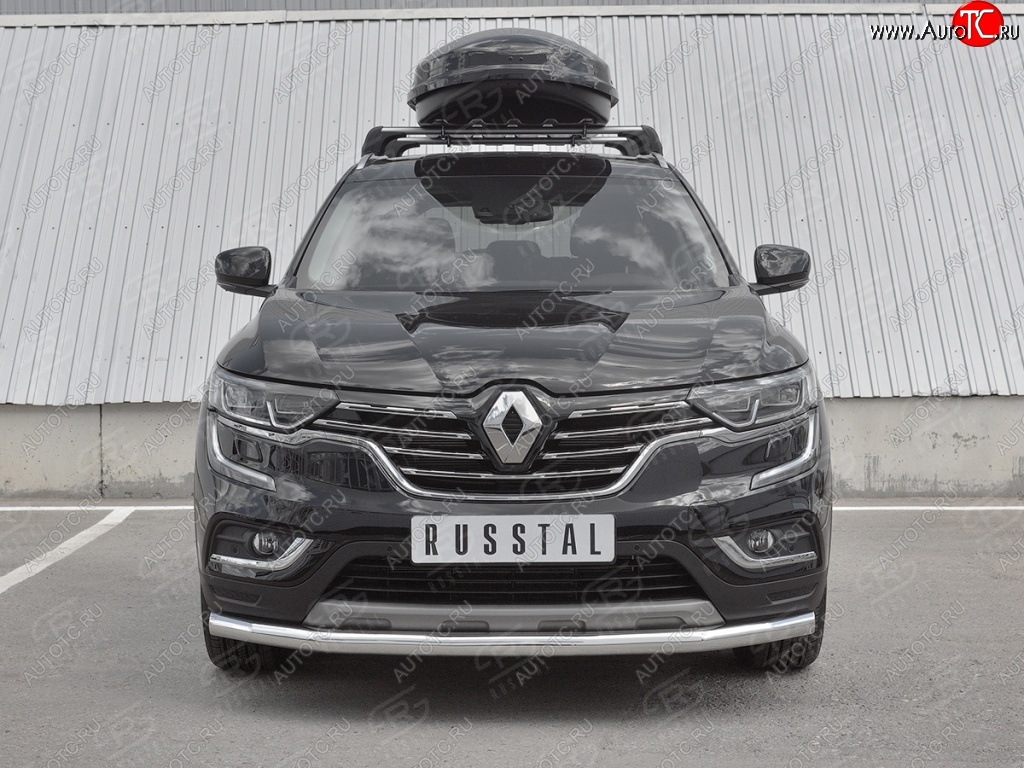 20 649 р. Защита переднего бампера (Ø63 мм, нержавейка) SLITKOFF Renault Koleos 2 (2016-2024)  с доставкой в г. Королёв