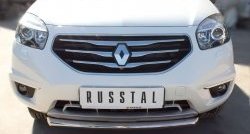 12 599 р. Одинарная защита переднего бампера диаметром 63 мм SLITKOFF Renault Koleos 1 Phase 2 (2011-2013)  с доставкой в г. Королёв. Увеличить фотографию 2