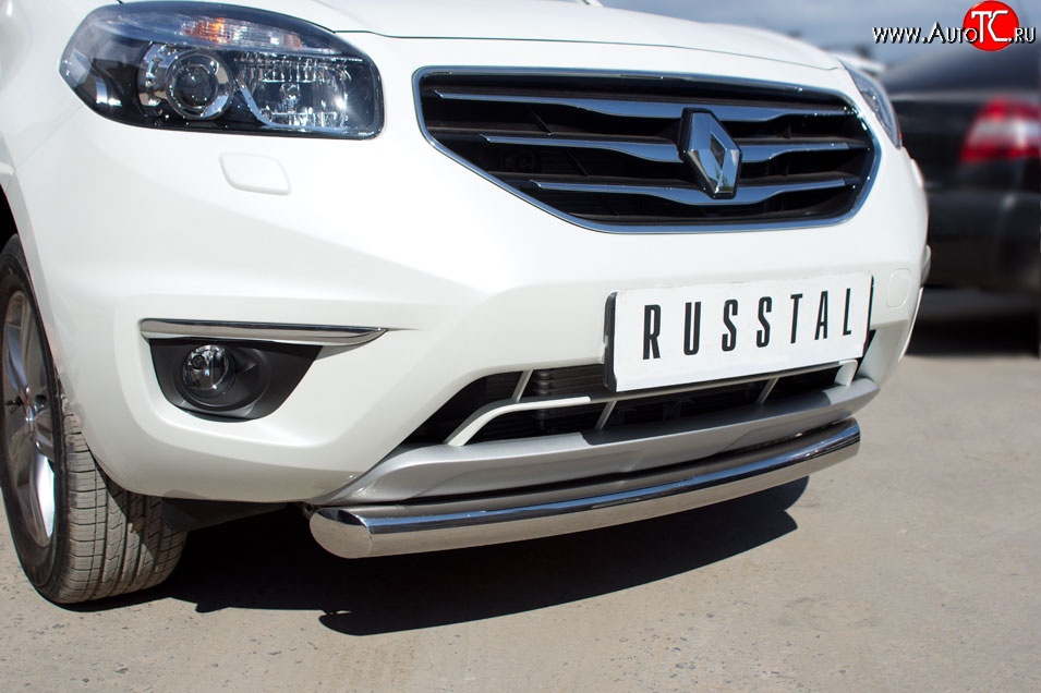 13 349 р. Одинарная защита переднего бампера диаметром 76 мм SLITKOFF Renault Koleos 1 Phase 2 (2011-2013)  с доставкой в г. Королёв