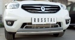 19 099 р. Защита переднего бампера (Ø75х42 мм, нержавейка) Russtal Renault Koleos 1 Phase 2 (2011-2013)  с доставкой в г. Королёв. Увеличить фотографию 3