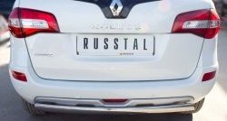 18 549 р. Защита заднего бампера (Ø75x42 мм, нержавейка) Russtal Renault Koleos 1 Phase 2 (2011-2013)  с доставкой в г. Королёв. Увеличить фотографию 2