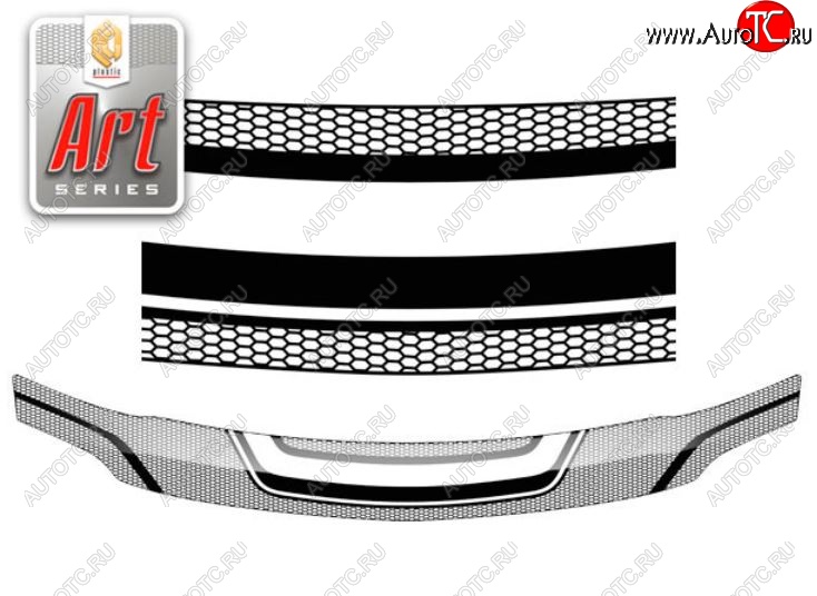 2 449 р. Дефлектор капота CA-Plastiс  Renault Logan  1 (2004-2010) дорестайлинг (Серия Art белая)  с доставкой в г. Королёв