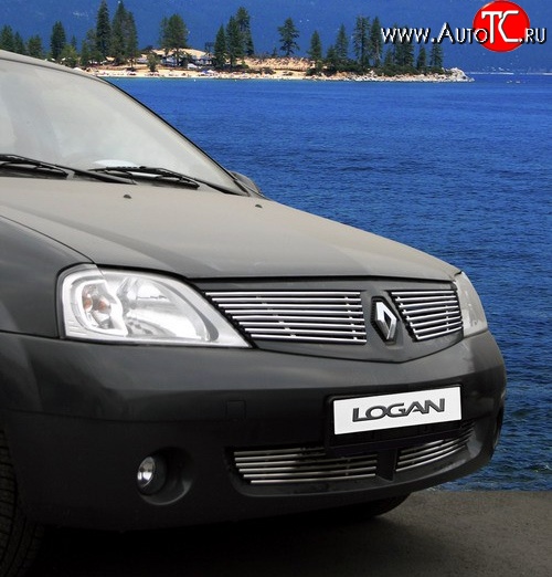 4 148 р. Декоративные вставки решетки радиатора Novline Renault Logan 1 дорестайлинг (2004-2010)  с доставкой в г. Королёв